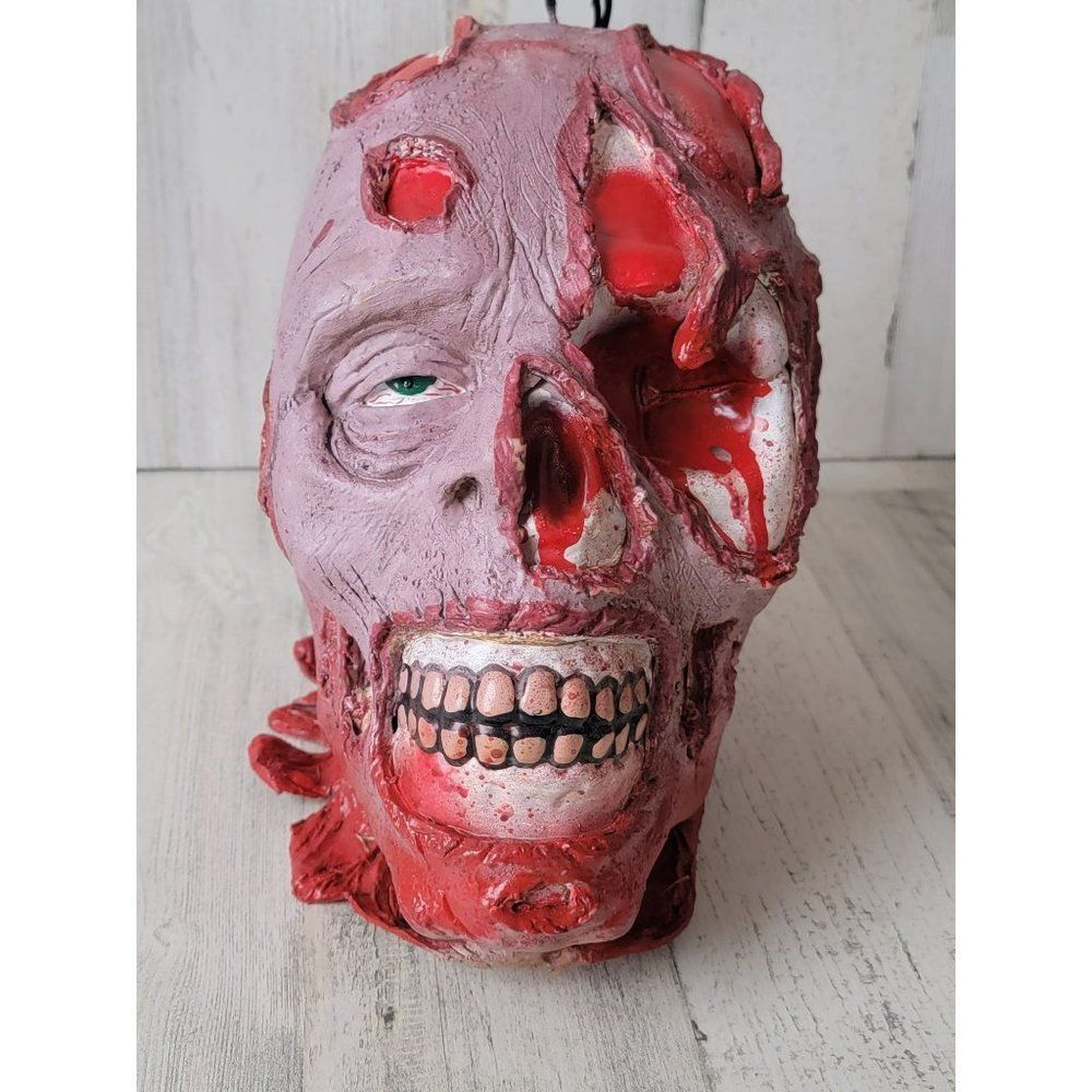 Halloween Bloody Zombie skull face head life-size scary prop decor